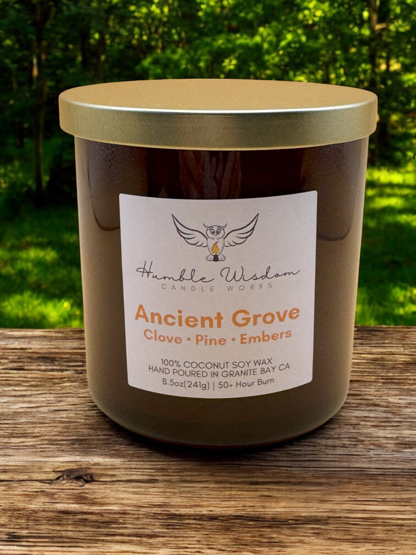 Classy Amber & Gold Candle Coconut Soy Blend Candle